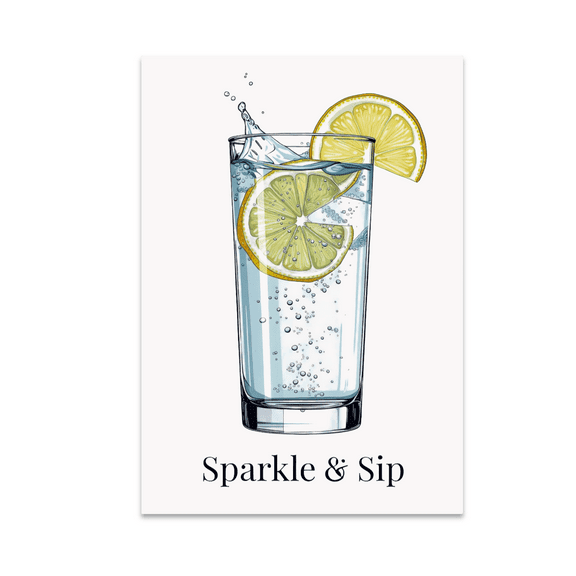 Effervescent Drink Illustration - Modern Decor - 13x19 Poster Print