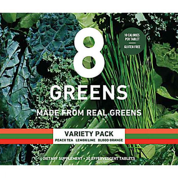 Effervescent Drink Tablets Daily Greens Variety Pack (3 Tubes / 30