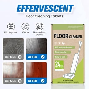 Effervescent Floor Cleaning Tablets, Dissolvable Cleaner for Wood Tile Marble Home Floors