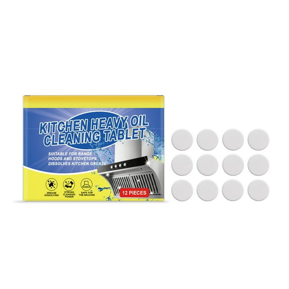 Effervescent Heavy Oil Cleaner Tablets for Kitchen, Range Hood, Stove ...