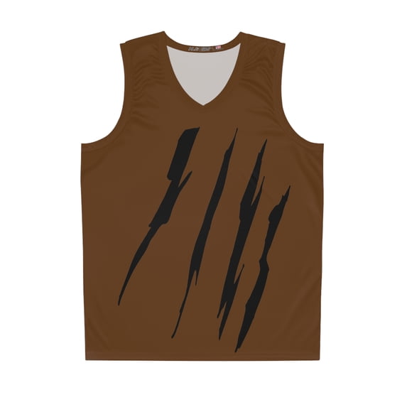Effete Feline Claw Marks Scratch Basketball Jersey (AOP)