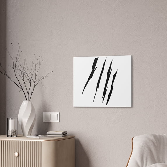 Effete Feline Claw Marks Scratch Canvas Stretched, 0.75"