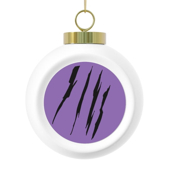 Effete Feline Claw Marks Scratch Christmas Ball Ornament