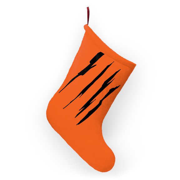 Effete Feline Claw Marks Scratch Christmas Stocking