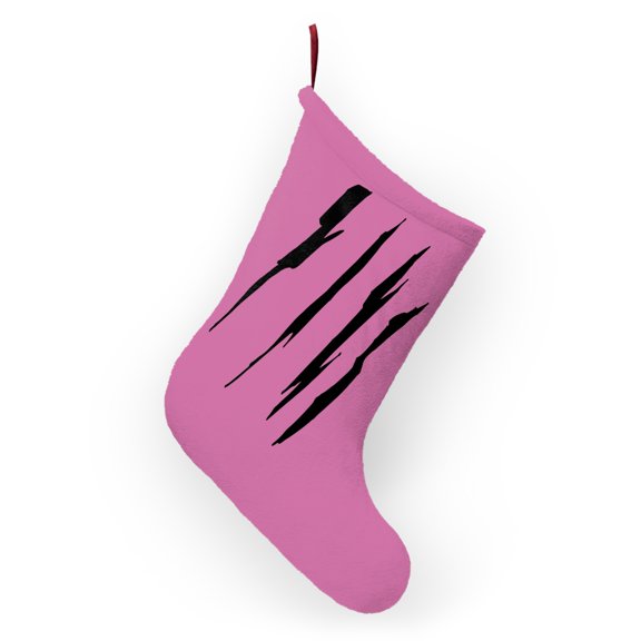 Effete Feline Claw Marks Scratch Christmas Stocking