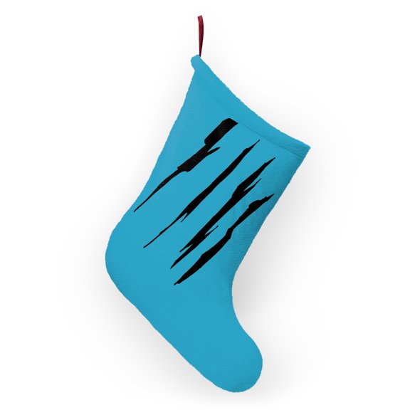 Effete Feline Claw Marks Scratch Christmas Stocking