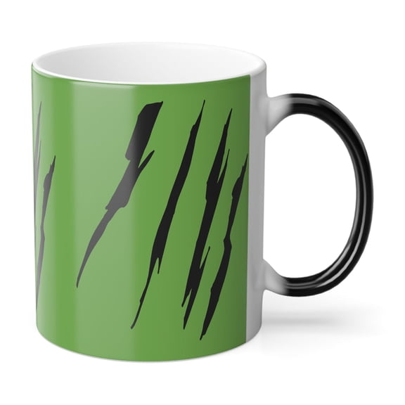 Effete Feline Claw Marks Scratch Color Morphing Mug, 11oz