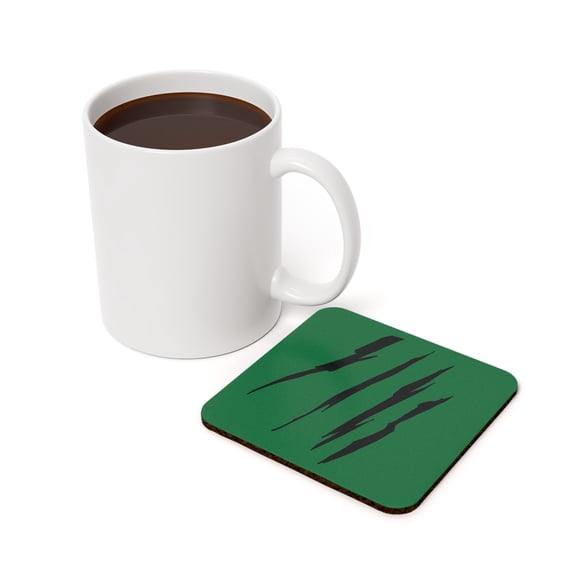 Effete Feline Claw Marks Scratch Cork Back Coasters