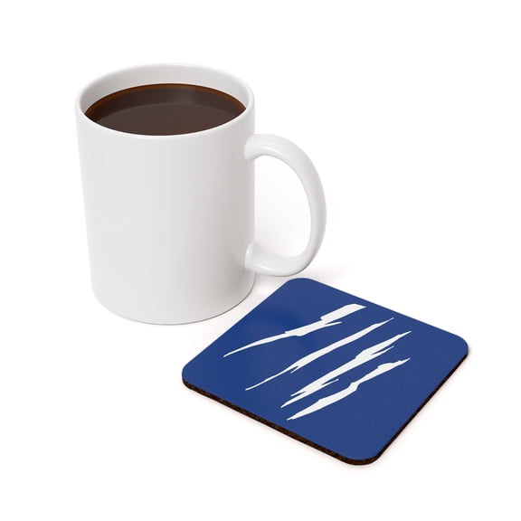 Effete Feline Claw Marks Scratch Cork Back Coasters