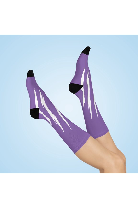 Effete Feline Claw Marks Scratch Cushioned Crew Socks