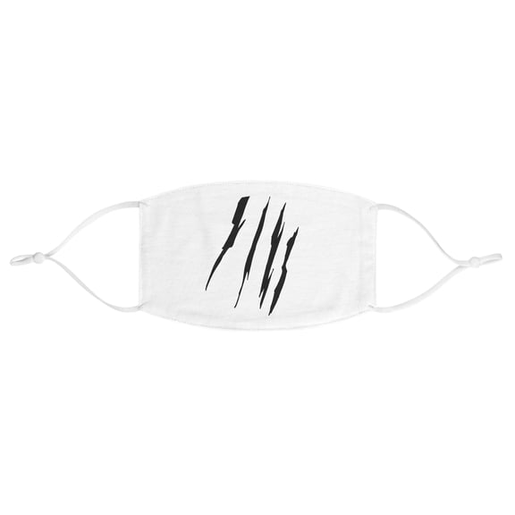 Effete Feline Claw Marks Scratch Fabric Face Mask