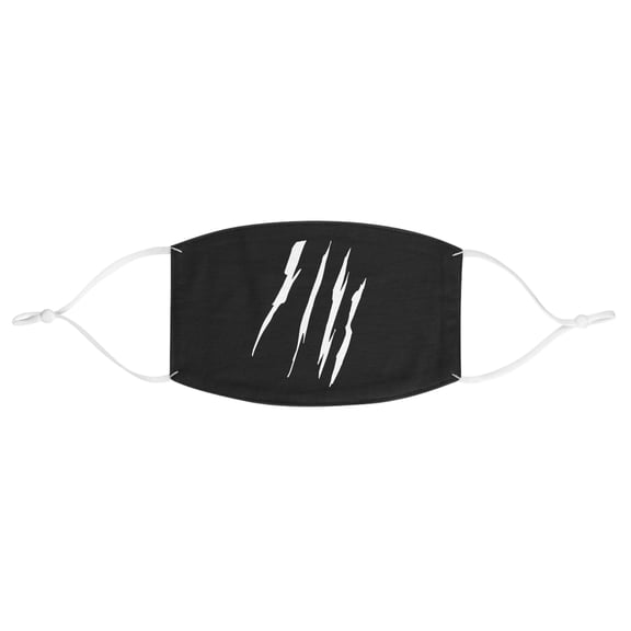 Effete Feline Claw Marks Scratch Fabric Face Mask