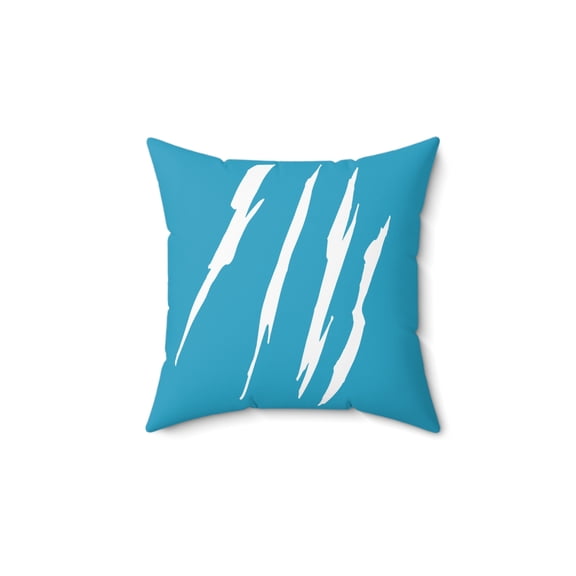 Effete Feline Claw Marks Scratch Faux Suede Square Pillow