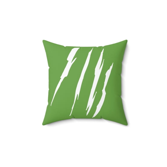Effete Feline Claw Marks Scratch Faux Suede Square Pillow