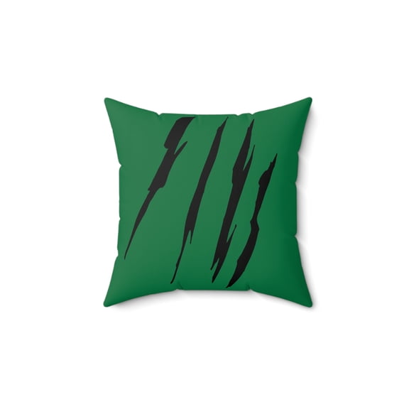 Effete Feline Claw Marks Scratch Faux Suede Square Pillow