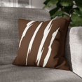 Effete Feline Claw Marks Scratch Faux Suede Square Pillowcase