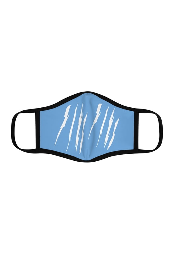 Effete Feline Claw Marks Scratch Fitted Polyester Face Mask