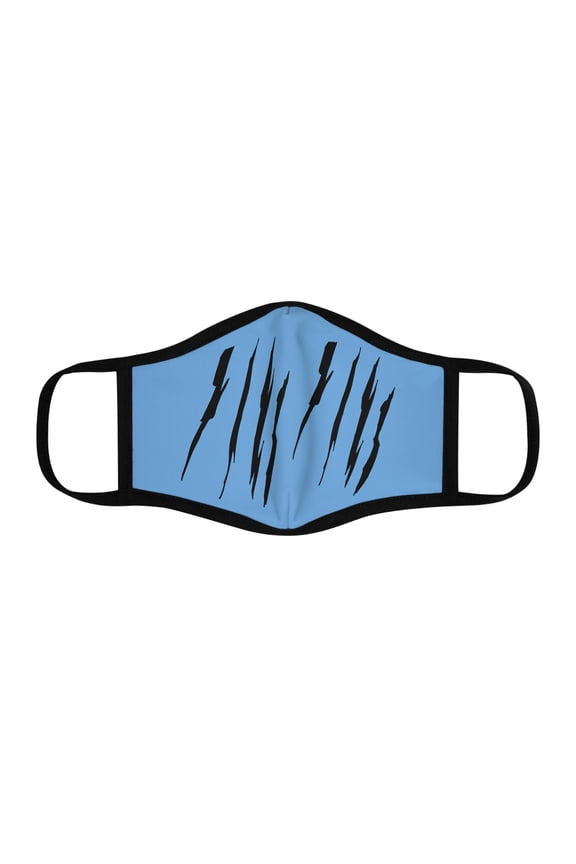 Effete Feline Claw Marks Scratch Fitted Polyester Face Mask