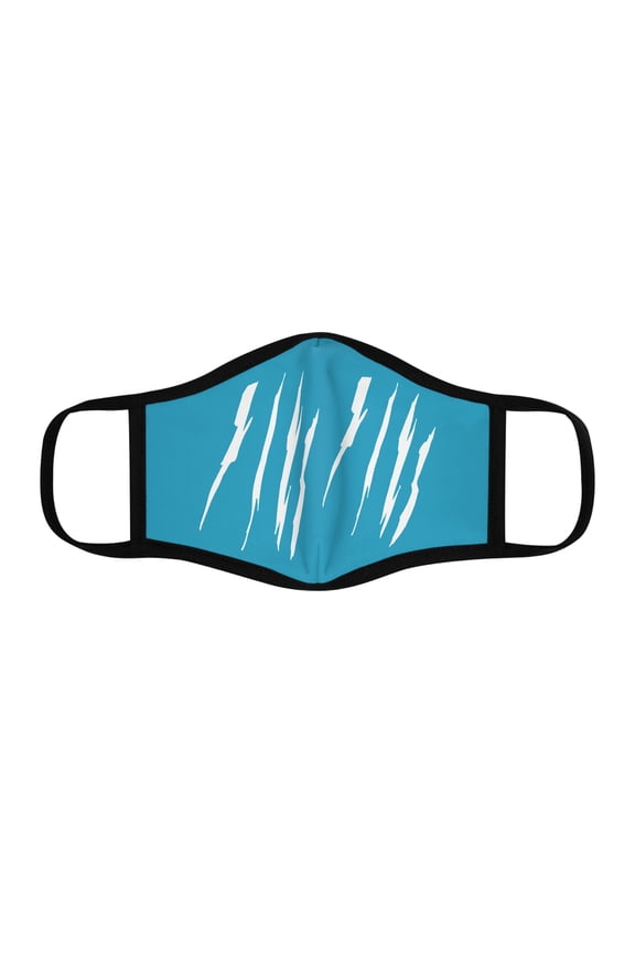 Effete Feline Claw Marks Scratch Fitted Polyester Face Mask