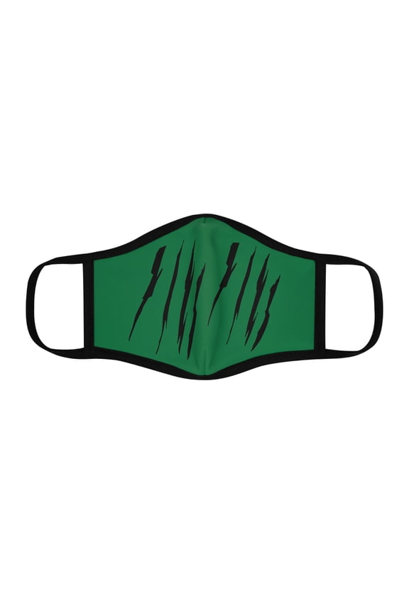 Effete Feline Claw Marks Scratch Fitted Polyester Face Mask