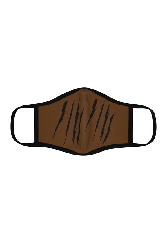 Effete Feline Claw Marks Scratch Fitted Polyester Face Mask