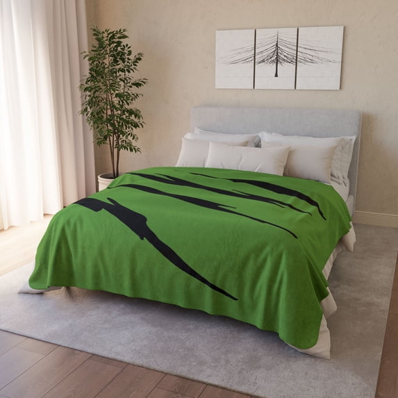 Effete Feline Claw Marks Scratch Fleece Sherpa Blanket