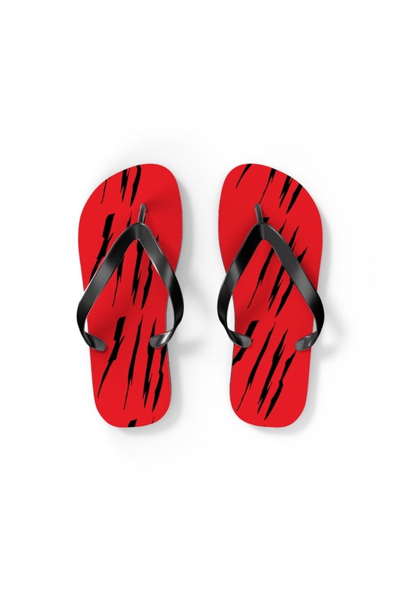 Effete Feline Claw Marks Scratch Flip Flops Sandals