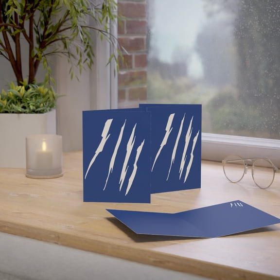 Effete Feline Claw Marks Scratch Greeting Cards (1, 10, 30, and 50pcs)