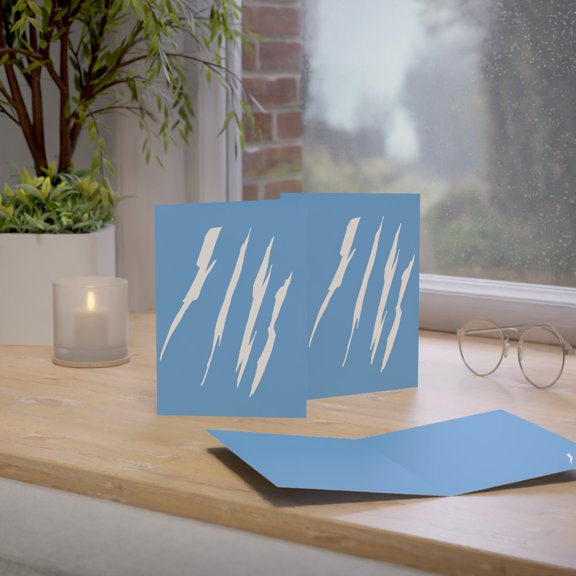 Effete Feline Claw Marks Scratch Greeting Cards (1, 10, 30, and 50pcs)