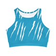 thumbnail image 1 of Effete Feline Claw Marks Scratch High Neck Crop Bikini Top (AOP), 1 of 5