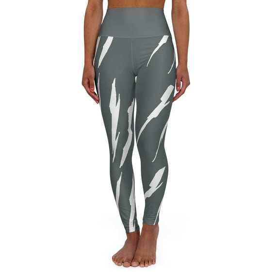 Effete Feline Claw Marks Scratch High Waist Yoga Leggings (AOP)
