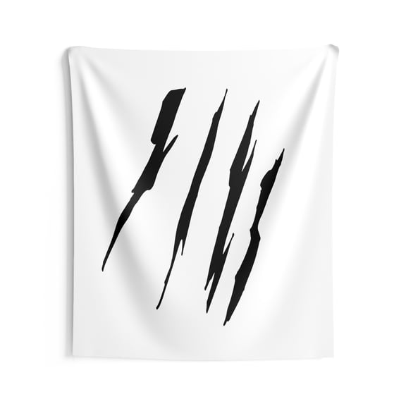 Effete Feline Claw Marks Scratch Indoor Wall Tapestries