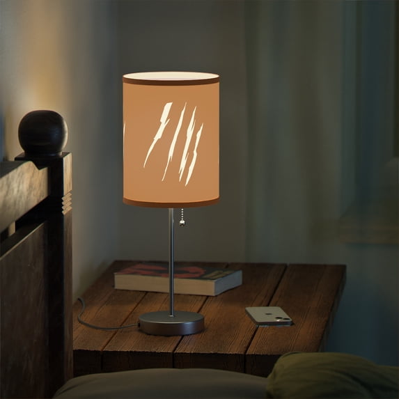 Effete Feline Claw Marks Scratch Lamp on a Stand, US-CA plug