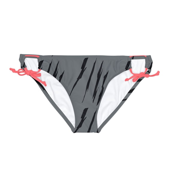 Effete Feline Claw Marks Scratch Loop Tie Side Bikini Bottom (AOP)