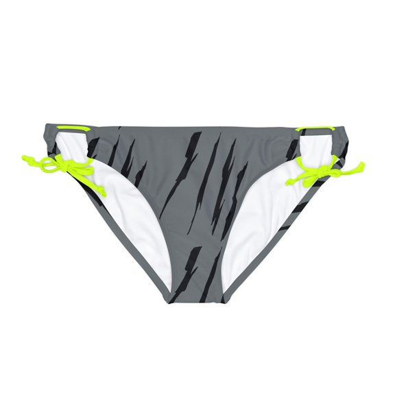 Effete Feline Claw Marks Scratch Loop Tie Side Bikini Bottom (AOP)