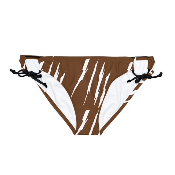 Effete Feline Claw Marks Scratch Loop Tie Side Bikini Bottom (AOP)