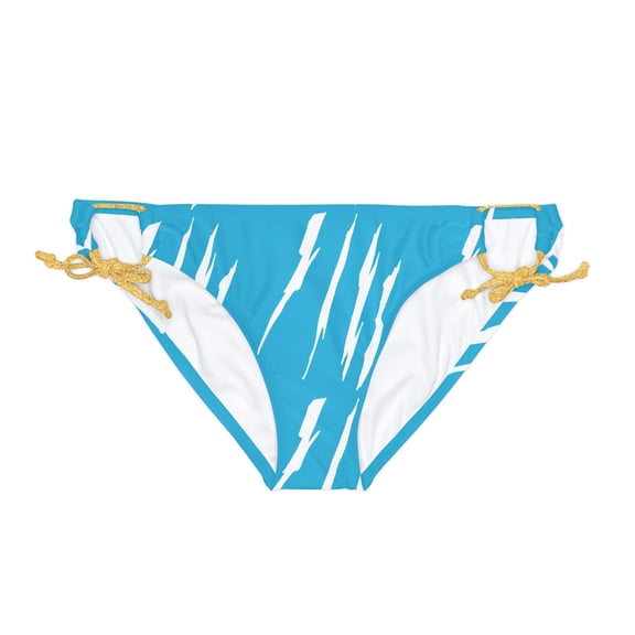 Effete Feline Claw Marks Scratch Loop Tie Side Bikini Bottom (AOP)