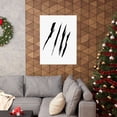 thumbnail image 1 of Effete Feline Claw Marks Scratch Matte Vertical Posters, 1 of 8