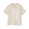 thumbnail image 1 of Effete Feline Claw Marks Scratch Men Heavy Oversized Tee, 1 of 5
