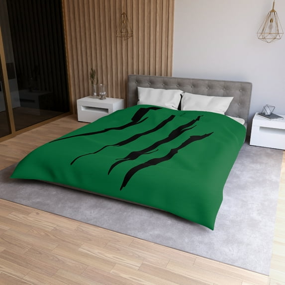 Effete Feline Claw Marks Scratch Microfiber Duvet Cover