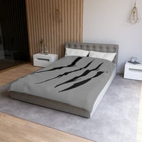 Effete Feline Claw Marks Scratch Microfiber Duvet Cover