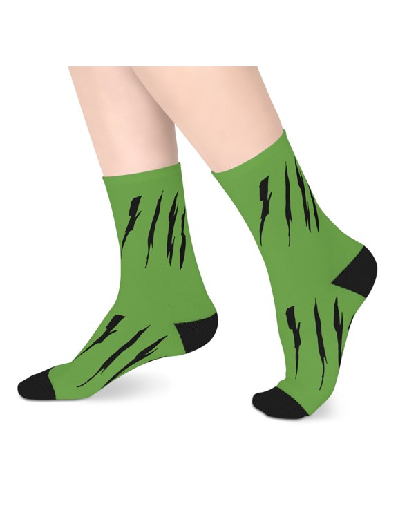 Effete Feline Claw Marks Scratch Mid-Length Socks