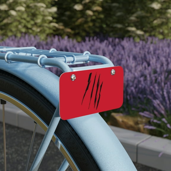 Effete Feline Claw Marks Scratch Mini License Plate