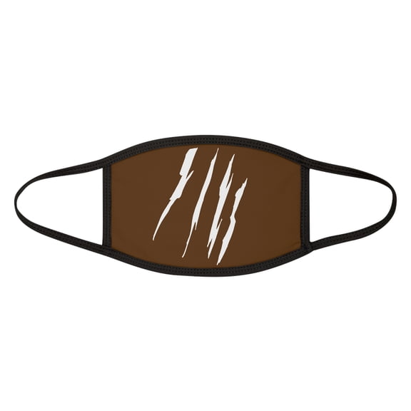 Effete Feline Claw Marks Scratch Mixed-Fabric Face Mask