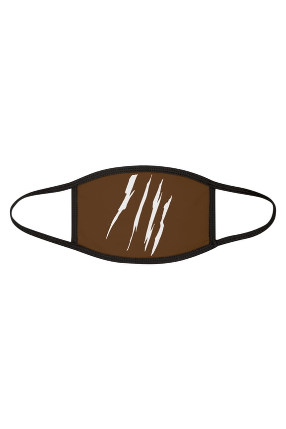 Effete Feline Claw Marks Scratch Mixed-Fabric Face Mask
