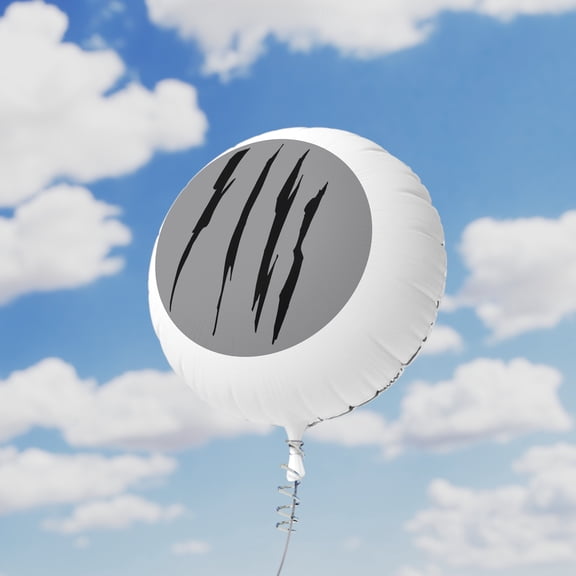 Effete Feline Claw Marks Scratch Mylar Helium Balloon