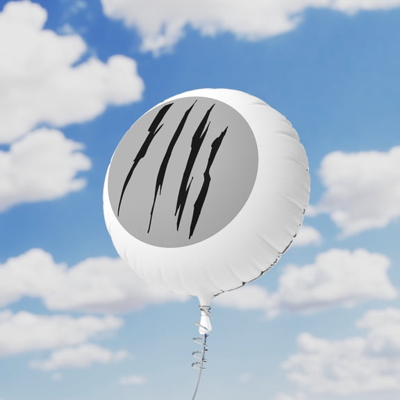 Effete Feline Claw Marks Scratch Mylar Helium Balloon