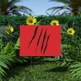 thumbnail image 1 of Effete Feline Claw Marks Scratch Plastic Lawn Yard Sign, 1 of 6