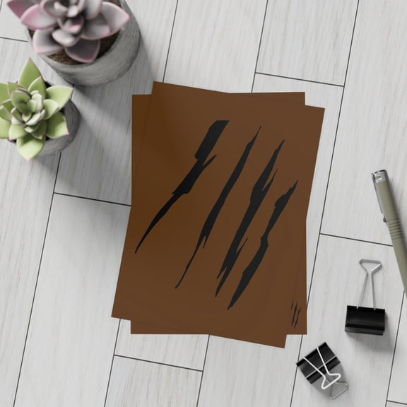 Effete Feline Claw Marks Scratch Postcard Bundles (envelopes included)