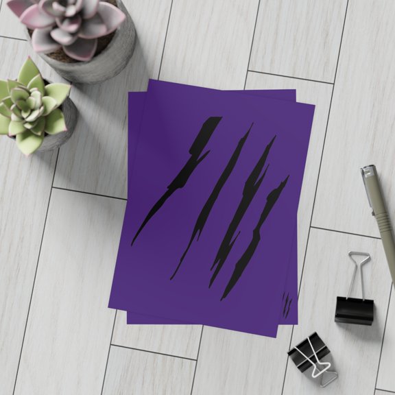 Effete Feline Claw Marks Scratch Postcard Bundles (envelopes included)